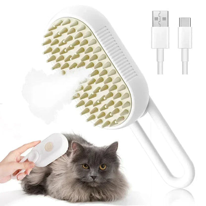 3 in 1 Cat Steam Brush Pet Spray Hair Removal Comb Cat Hair Brush Cat Brush for Shedding & Grooming for Cats Dogs Small Animals