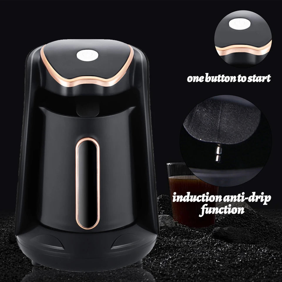 250ML Automatic Turkish Coffee Maker Automatic Turkish/Greek Coffee Machine Electric Turkish Coffee Pot for Coffee Tea Milk
