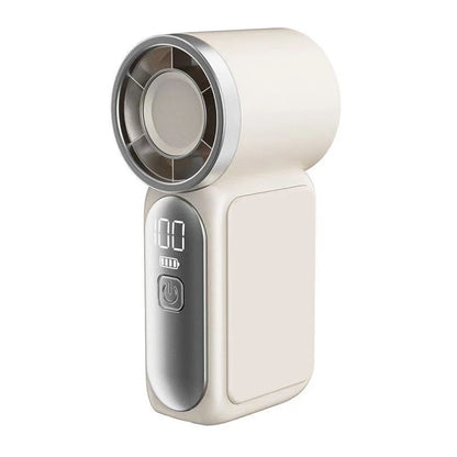 Handheld Folding Fan Type-C Charge Ports Portable Desktop 5level Wind Speed Adjustment Digital Display Electric Fan With Lanyard