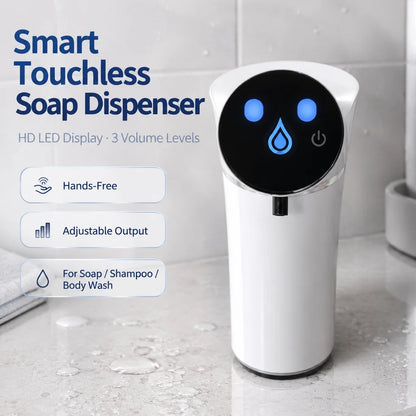 USB 3-speed adjustable rechargeable infrared automatic foaming hand sanitizer dispenser, touchless, suitable for bathroom and ki