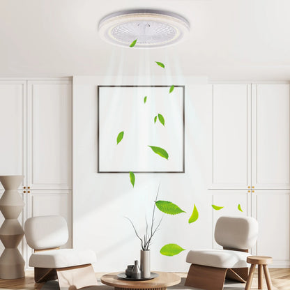 49x49cm Modern Ceiling Fan with Light 6 Speeds Reversible Low Profile Ceiling Fan Light 3CCT LED Dimmable Flush Mount Ceiling Fans with Lights Timing Ceiling Fans Light with Remote for Living Room Kitchen Bedroom And Office