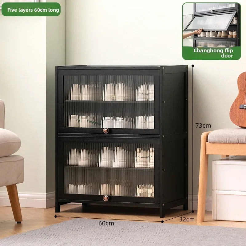 Shoe rack Multi-layer storage shelf Household simple door entry balcony Indoor large-capacity dust-proof shoe cabinet