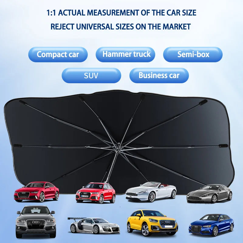 Car parasol inside the front windshield sunscreen sunshade artifact car sunscreen insulation sunshade portable storage