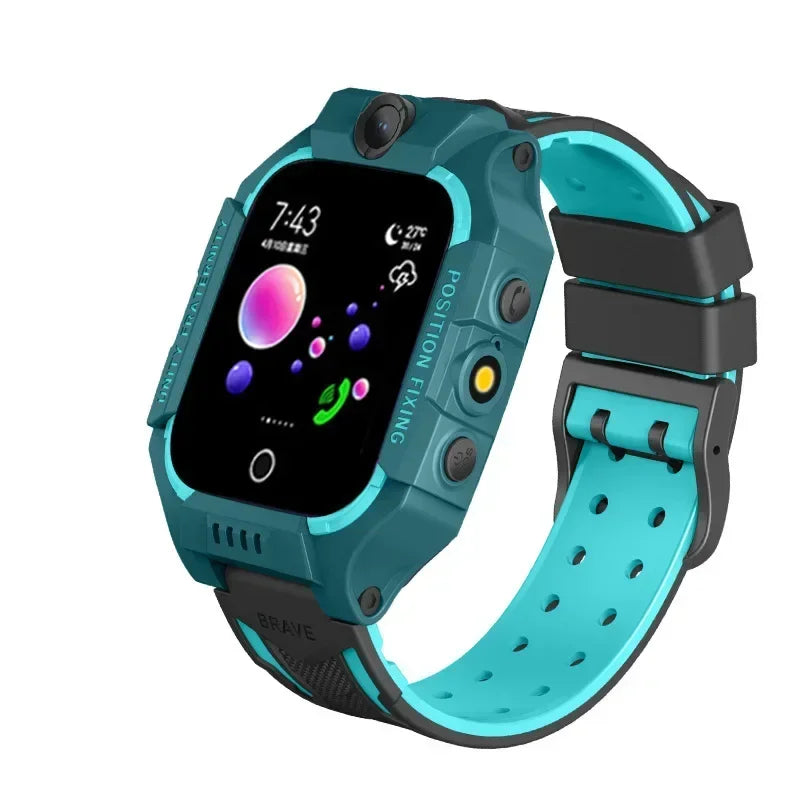 Lenovo 2027 New 5G Kids Smart Watch GPS Location Sim Card Call SOS Camera Waterproof Child Watch for Boys Girls Present Gift