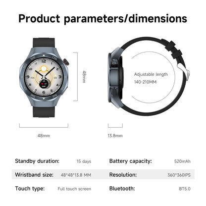 2026New Luxury Mens GPS Motion Smart Watch Military Wristwatch Waterproof Compass Altimeter Man Electron Sports Business Watches