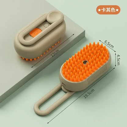 3-in-1 Dog Cat Hair Brush Electric Pet Cleaning Steam Spray Brush Massage Hair Removal Comb Anti Flying Brush
