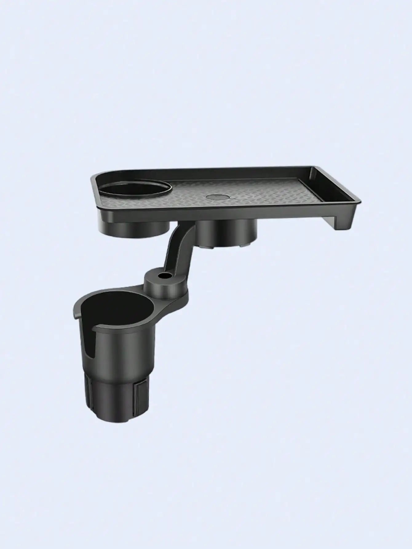 2-in-1 Car Cup Holder Tray – 360° Rotatable Tabletop, with Stable Base & Phone Slot, Durable Interior Accessory