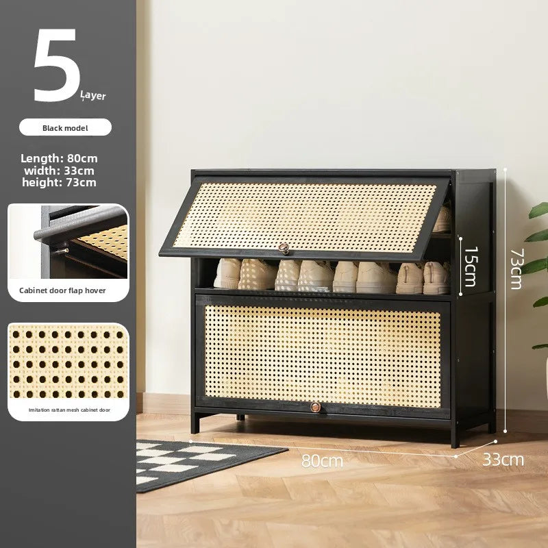 Shoe rack Multi-layer storage shelf Household simple door entry balcony Indoor large-capacity dust-proof shoe cabinet