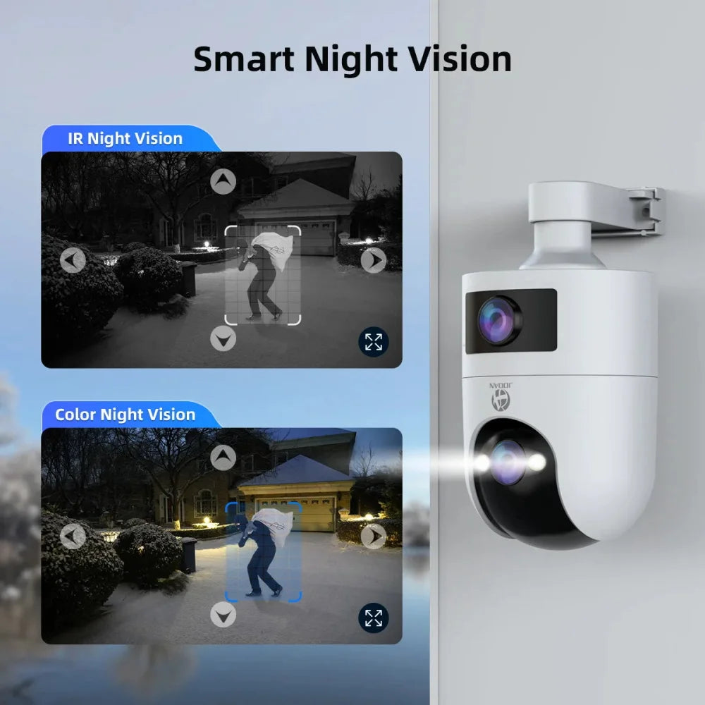 CAM720 8MP WiFi IP Camera Dual Lens Outdoor Surveillance Camera Auto Tracking Baby Monitor Night Vision 5X Zoom Indoor Cameras