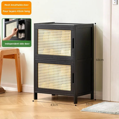 Shoe rack Multi-layer storage shelf Household simple door entry balcony Indoor large-capacity dust-proof shoe cabinet