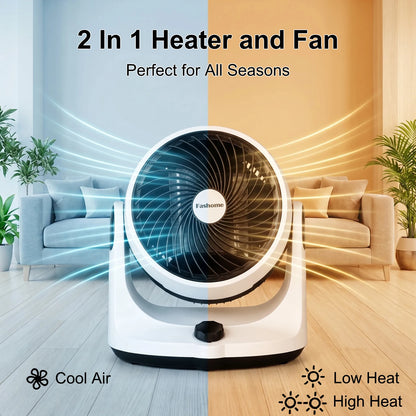 Desktop Air Circulator Fan 2-In-1 Air Cooler And Heating Fan Electric Heater Home Office Cold Warm Freely Alternate Air Fan