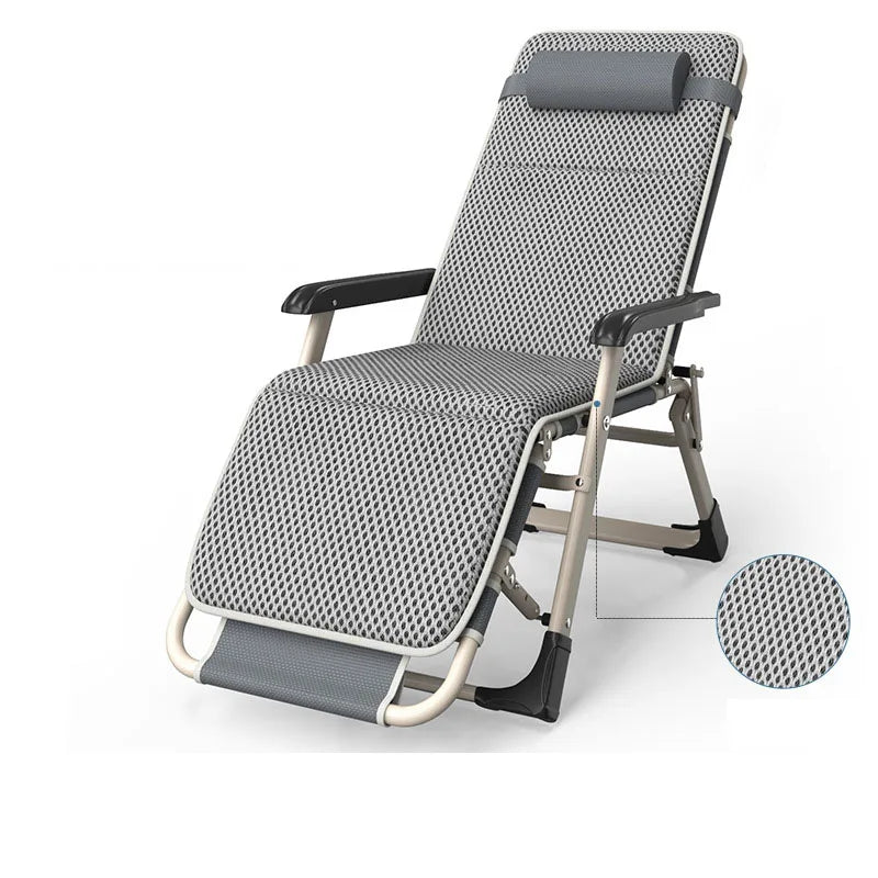 UVR Single Person Office Lunch Lounge Chair Outdoor Camping Foldable Portable Adjustable Backrest Comfortable Lounge Chair