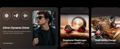 Pre-order Linsoul ZiiGaat x Vivir Digital: RUMBA 10mm Graphene Dynamic Driver In-Ear Monitor with Balanced Tonal Signature