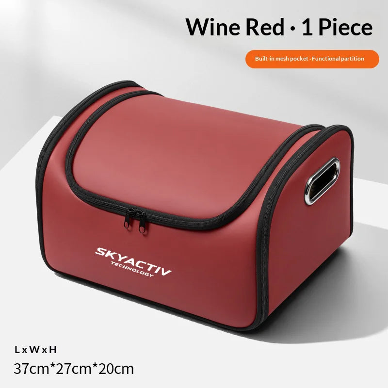 For Mazda Skyactiv Car Trunk Organizer Storage Box Seat Multifunctional Storage Bag with Built-in Pocket Auto Accessories