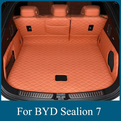 For BYD Sealion 7 2025 2024 Custom Car Boot Mat Rear Trunk Liner Cargo Leather Floor Carpet Tray Protector Accessories Mats
