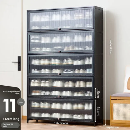 Shoe rack Multi-layer storage shelf Household simple door entry balcony Indoor large-capacity dust-proof shoe cabinet