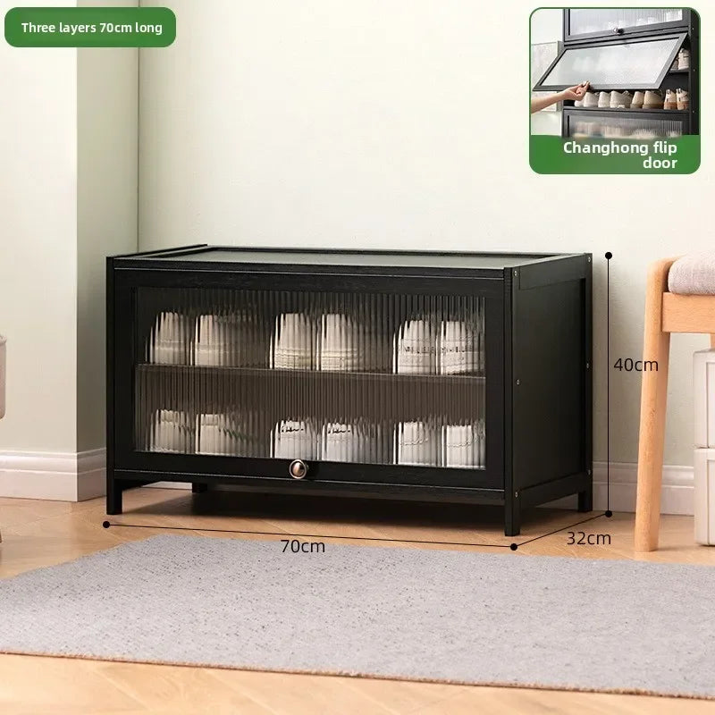 Shoe rack Multi-layer storage shelf Household simple door entry balcony Indoor large-capacity dust-proof shoe cabinet