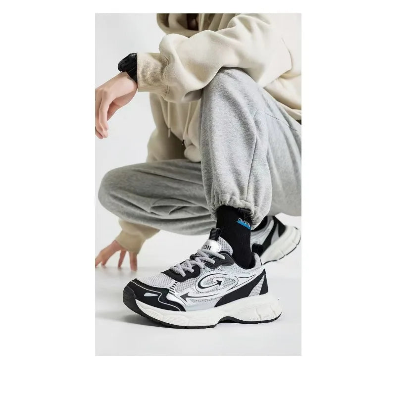 Retro unky Dad Shoes Men's Summer 2026 Thick Sole Hiking Sneakers Breathable Mesh Non-slip Casual Streetwear Footwear