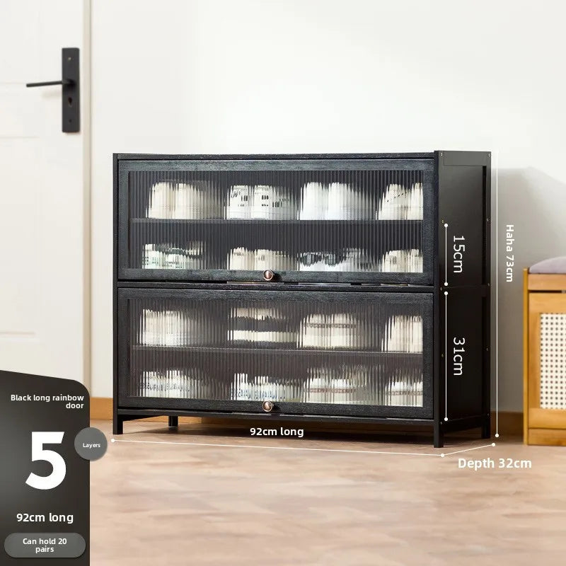 Shoe rack Multi-layer storage shelf Household simple door entry balcony Indoor large-capacity dust-proof shoe cabinet