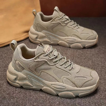 2026 Summer Men's unky Dad Sneakers Breathable Mesh Casual Shoes Thick Sole Streetwear Footwear