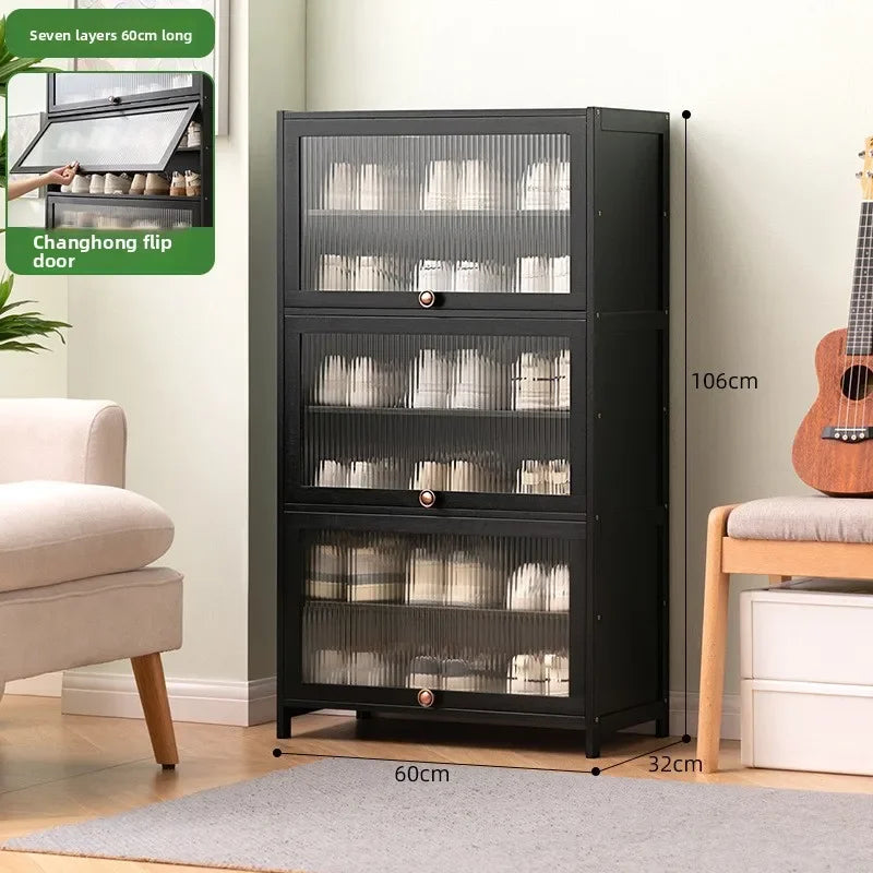 Shoe rack Multi-layer storage shelf Household simple door entry balcony Indoor large-capacity dust-proof shoe cabinet