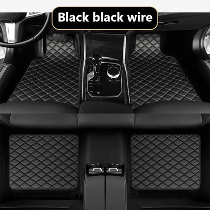 SEAMETAL 4Pcs Car Floor Mats Waterproof Universal Auto Carpet Foot Pad Front/Rear Full Set Wear-Resistant Car Interior Floor Mat