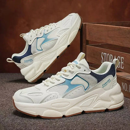 2026 Summer Men's unky Dad Sneakers Breathable Mesh Casual Shoes Thick Sole Streetwear Footwear