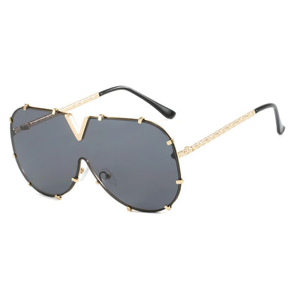 2026 Metal Oversized Pilot Outdoor Sunglasses Fashion Women Men Sunglasses Female Driving Cycling Travel Windproof Goggles UV400