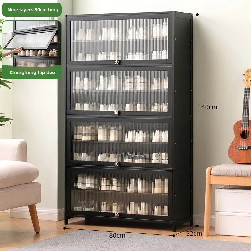 Shoe rack Multi-layer storage shelf Household simple door entry balcony Indoor large-capacity dust-proof shoe cabinet
