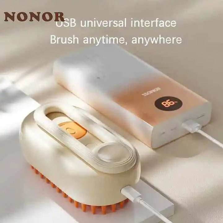 3-in-1 Dog Cat Hair Brush Electric Pet Cleaning Steam Spray Brush Massage Hair Removal Comb Anti Flying Brush