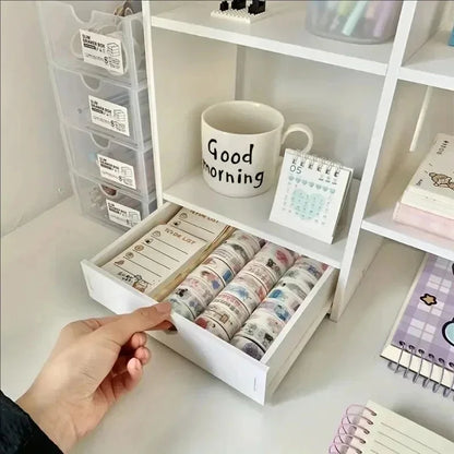 3 Tier Double Layer PP Desktop Organizer Stationery Storage Box Office School Study Desk Holder