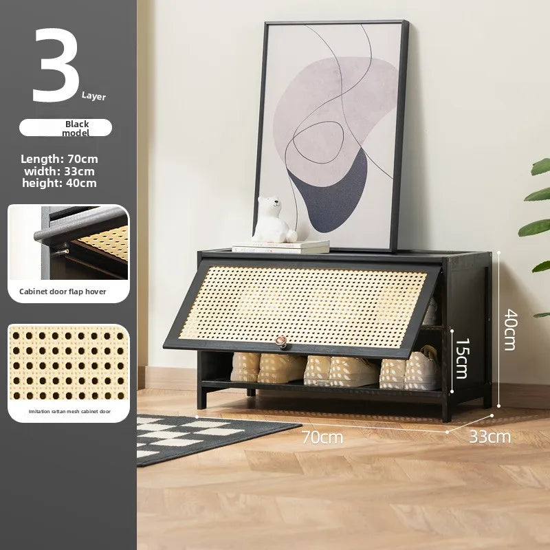 Shoe rack Multi-layer storage shelf Household simple door entry balcony Indoor large-capacity dust-proof shoe cabinet