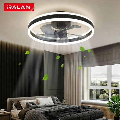 Modern Ceiling Fan (With Lighting) Silent LED Dimmable Ceiling Fan (With Remote Control) for Bedroom Study Dining Room,