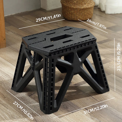 Portable Folding Chair High Load Bearing Durable Foldable Small Stool for Indoor/Outdoor Use, Camping, Hiking, Fishing, BBQ