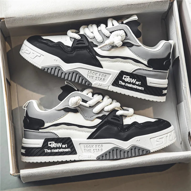 Male Sneakers Shoes For Man Men Shoes Breathable Lightweight Street Fashion Durable Walking Sneaker For Teens
