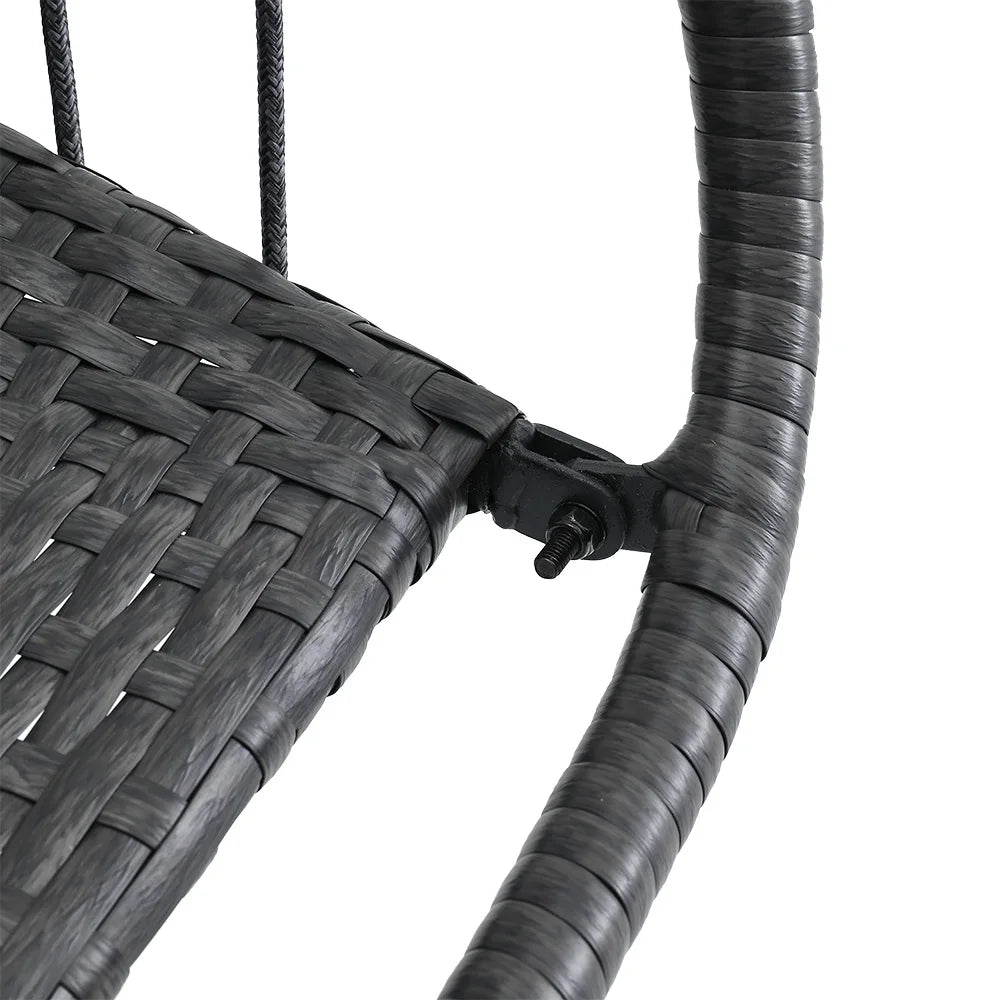 Woven hanging chair with stand and cushions hanging swing egg chair indoor outdoor patio garden leisure chair
