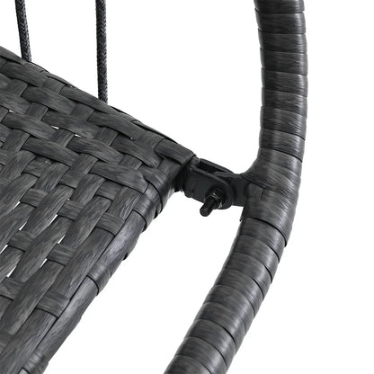 Woven hanging chair with stand and cushions hanging swing egg chair indoor outdoor patio garden leisure chair