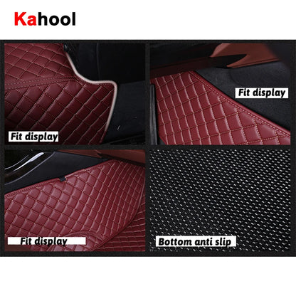 KAHOOL Custom Car Floor Mats For BYD Atto 3 Dolphin Seal F0 F3 F6 E6 G3 G6 S6 Song Qin Auto Carpets Foot Coche Accessorie