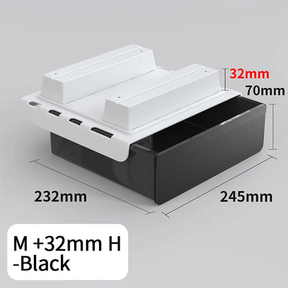 Universal No-Drill Under-Desk Drawer | Adhesive, Hidden Storage Organizer for Office or Home with Large Capacity