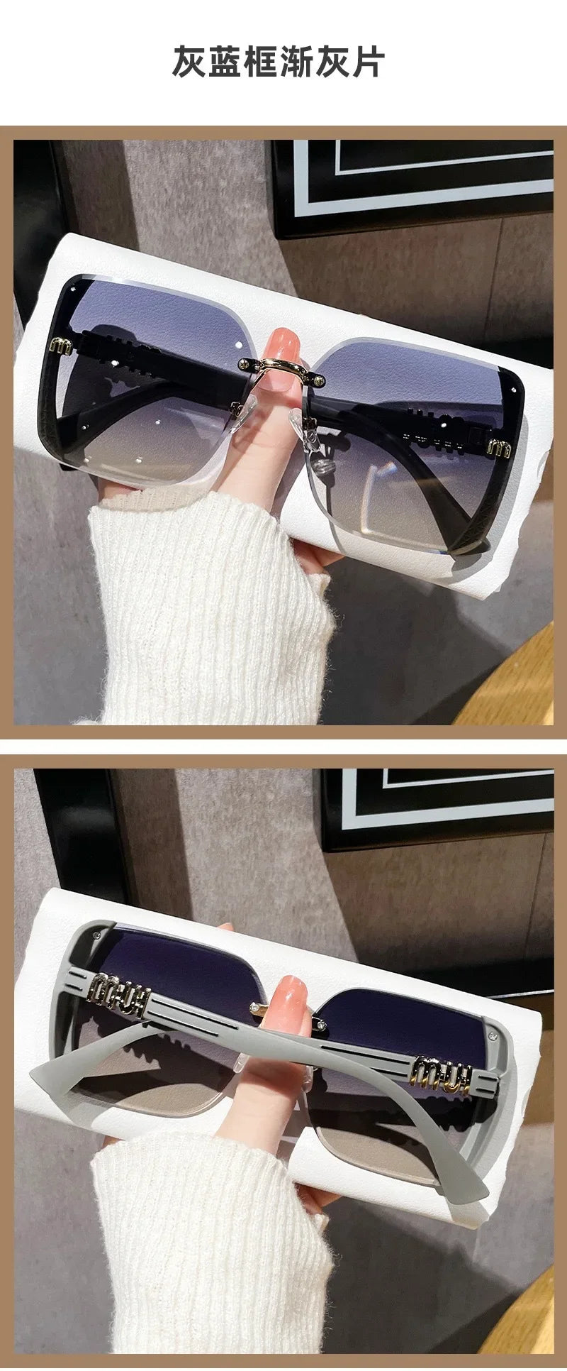 Luxury Vintage Square Sunglasses for Women – Fashion Designer UV Protection Driving Glasses