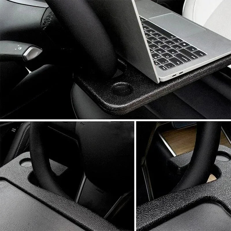Car Universal Laptop Stand Food and Beverage Stand Desk Steering Wheel Tray Table Stand Auto Interior Accessories Storage