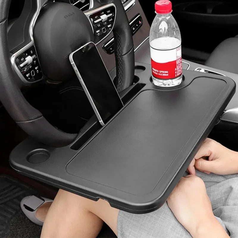 Car Universal Laptop Stand Food and Beverage Stand Desk Steering Wheel Tray Table Stand Auto Interior Accessories Storage