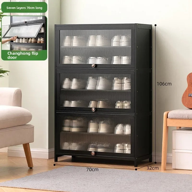 Shoe rack Multi-layer storage shelf Household simple door entry balcony Indoor large-capacity dust-proof shoe cabinet