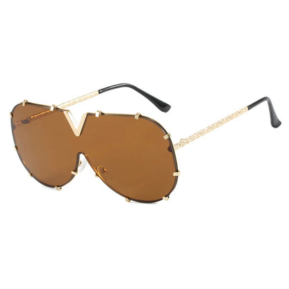 2026 Metal Oversized Pilot Outdoor Sunglasses Fashion Women Men Sunglasses Female Driving Cycling Travel Windproof Goggles UV400