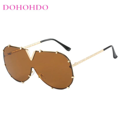 2026 Metal Oversized Pilot Outdoor Sunglasses Fashion Women Men Sunglasses Female Driving Cycling Travel Windproof Goggles UV400