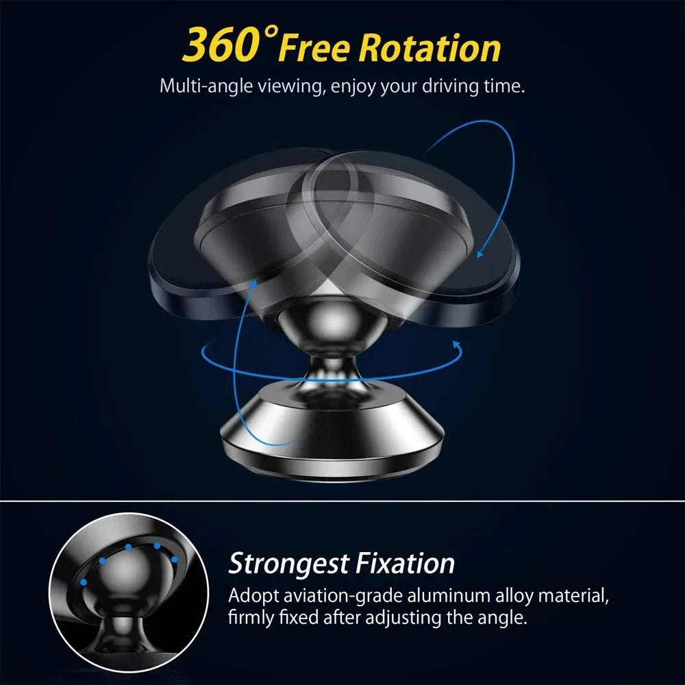 Magnetic Car Phone Holder Magnet Mount Mobile Cell Stand GPS Support for iPhone 14 15 16 17 Pro Xiaomi Huawei Samsung Oneplus