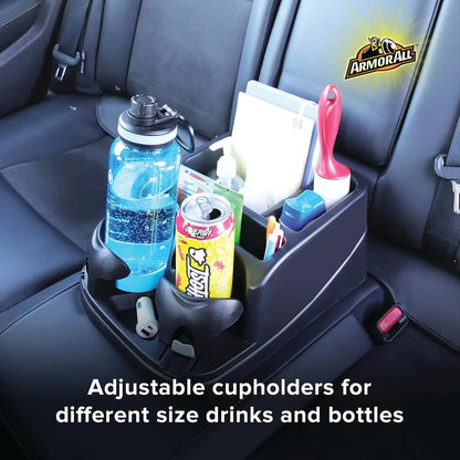 Car Console Armrest Storage Box Rack Car Crevice Seat Tray Organizer With 2 Adjustable Cup Holders For Trucks Stowing Tidying