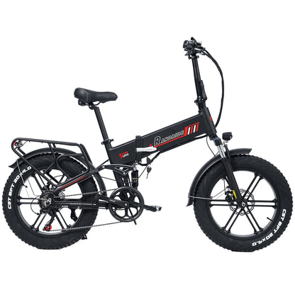 RANDRIDE YX20M Foldable Electric Bike 1000W 48V 17Ah Battery 20 Inch Full Suspension 7-Speed Urban Electric Bicycle For Adults