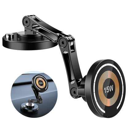 Magnetic Car Phone Holder Wireless Charger Rotation Holder Fast Charging for iPhone 16/15/14/13 Samsung Magsafe Car Phone Stand