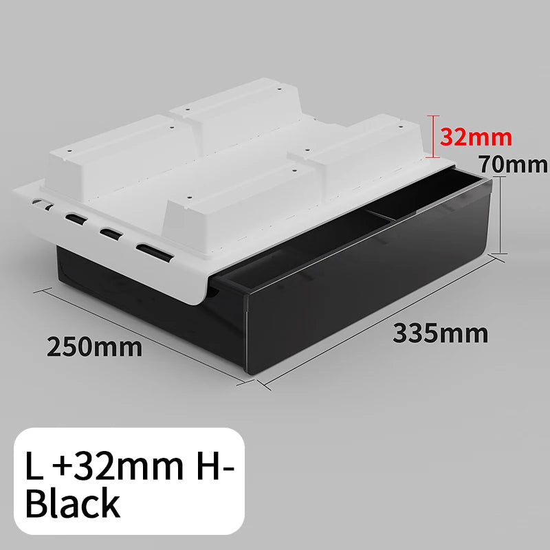 Universal No-Drill Under-Desk Drawer | Adhesive, Hidden Storage Organizer for Office or Home with Large Capacity